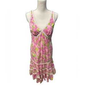 Lilly Pulitzer Women's Mommy & Me Monkey Print Sleeveless Cotton Dress Size 10